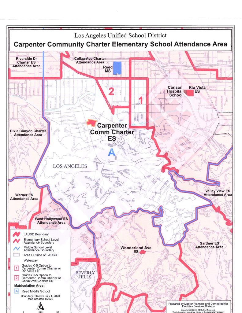 New Boundary Map Carpenter Community Charter School