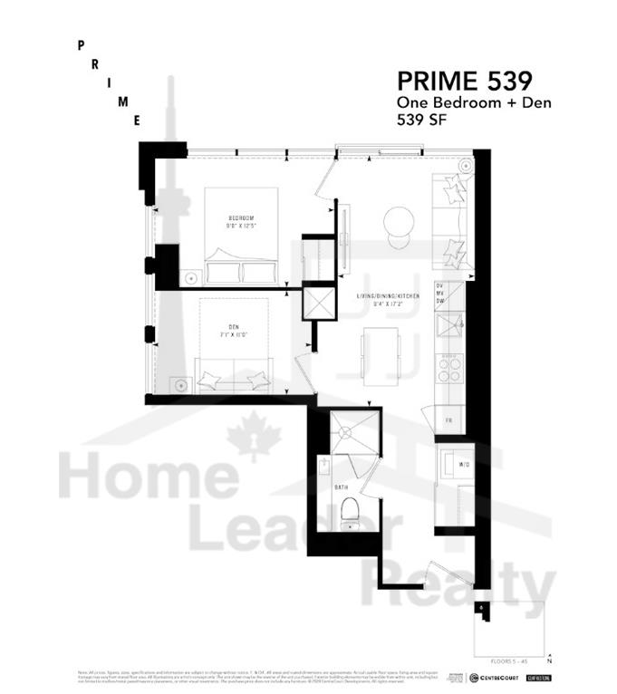 PRIME Condos - Floor plan - Prime 539