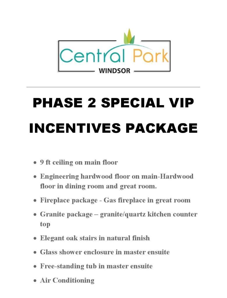 Central Park Price List