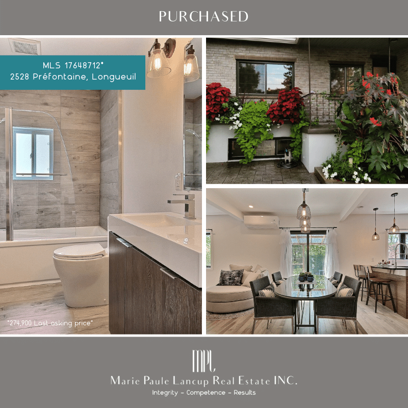 Marie Paule Lancup Real Estate Inc - Purchased Acheté - 2528 Rue Préfontaine LONGUEUIL