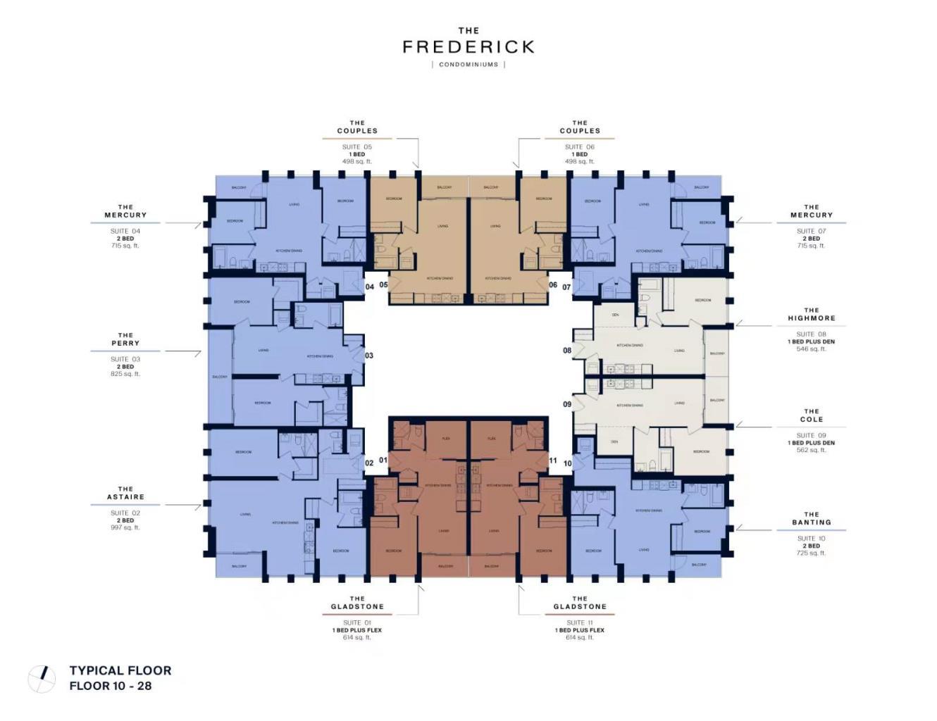 The Frederick Condos Floor Plans