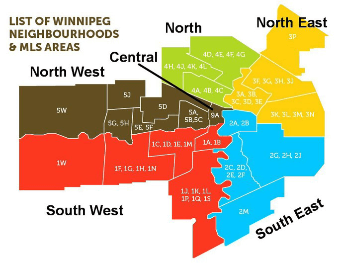 Winnipeg Community Areas Map Neighbourhoods In Winnipeg, Mls Areas, Information And Maps