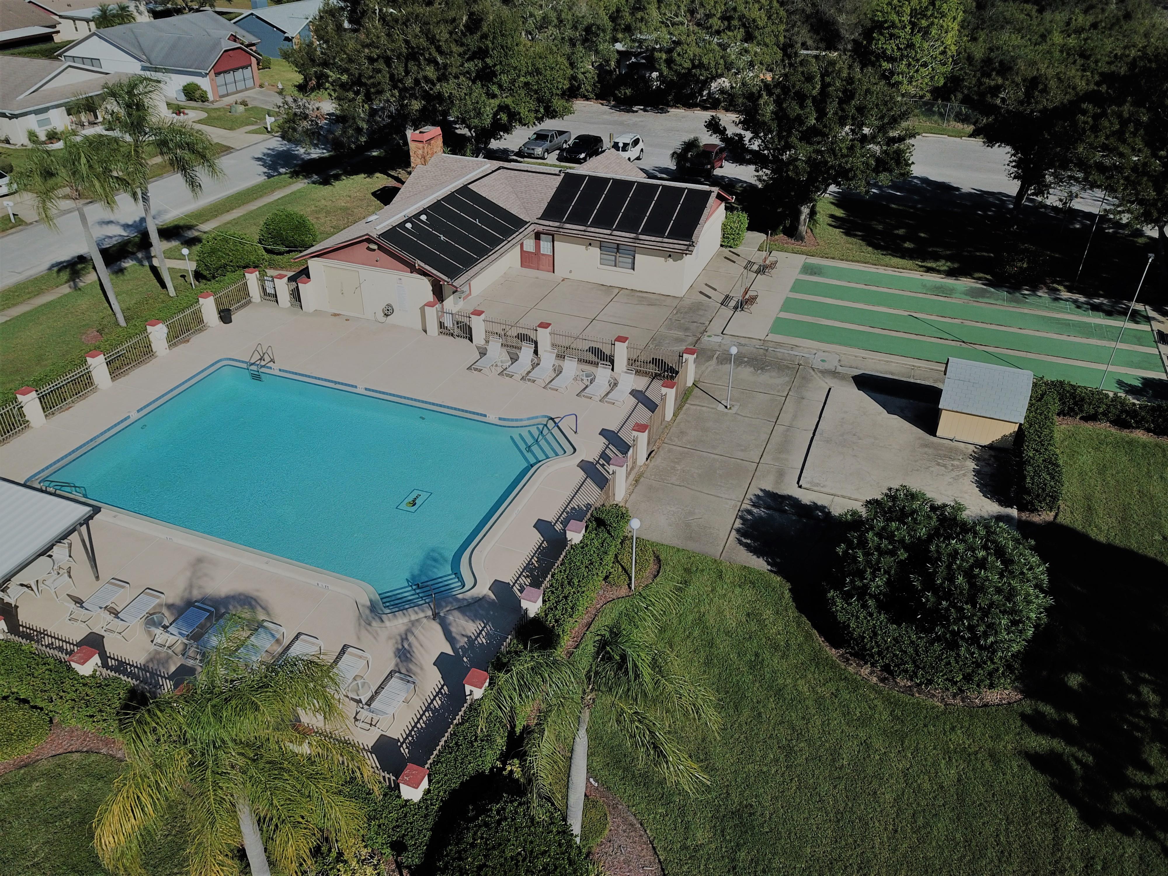 Lakeside Village Clubhouse and heated pool