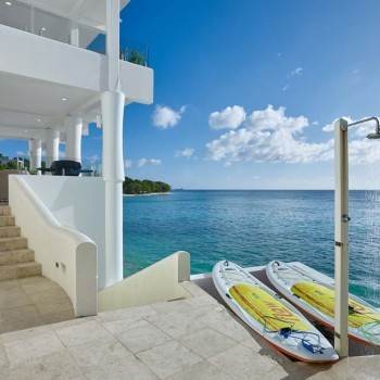 Barbados Luxury,  Downstairs View with equipped Paddleboards