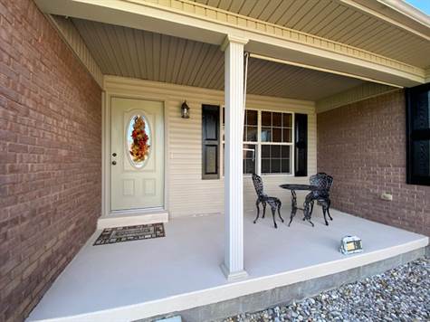Inviting Covered Front Porch