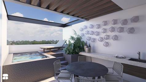 roof 1 Deluxe condo with terrace for sale in Playa del Carmen