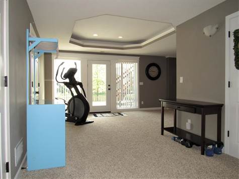 Lower level workout area