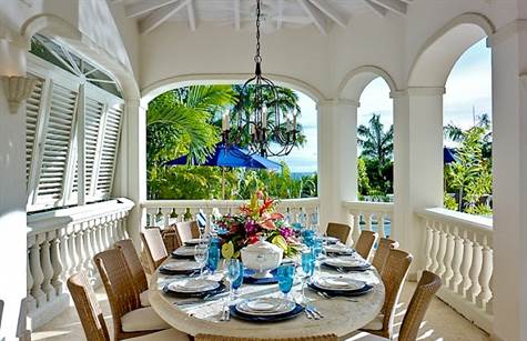 Barbados Luxury Elegant Properties Realty - Ocean Dining View