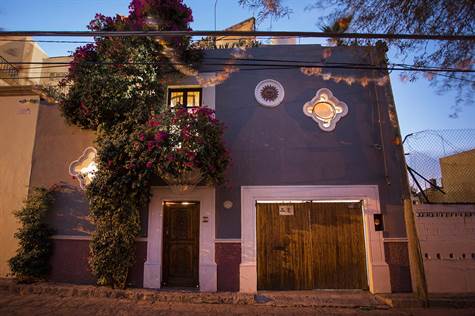Colorful facade of house in beautiful Guadiana