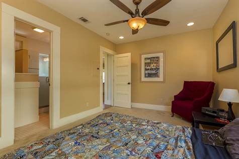 The spacious 154 square foot Master Bedroom, offers new Carpet, new Paint, Recessed Lighting & large Closets for storage.