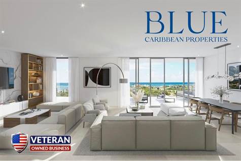 CAP CANA - REAL ESTATE - 1 AND 2 BEDROOMS APARTMENTES - LIVING ROOM