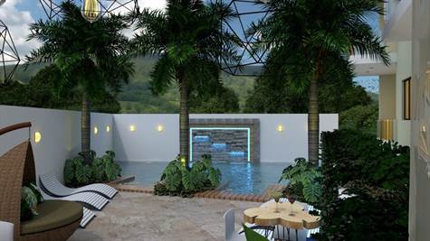 Community lounge to pool area (rendering)