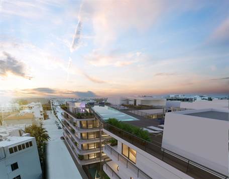 NEW PROJECT DEVELOPMENT FOR SALE PLAYA DEL CARMEN view up rooftop