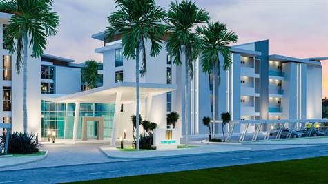 Front entrance evening view rendering