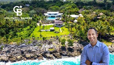 Stunning Ocean front Villa with Private Guess Villa in Las Galeras