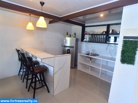 2bed unit kitchen and bar