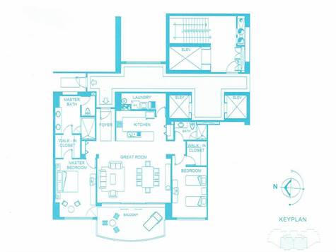 This is the 'Grand' floor plan - 2 bedrooms, 2 bathrooms