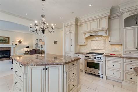 The custom made Legacy kitchen was built around an island...
