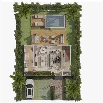 For Sale Three Bedroom Villa in Vita Nova Bavaro Punta Cana Plan First Level