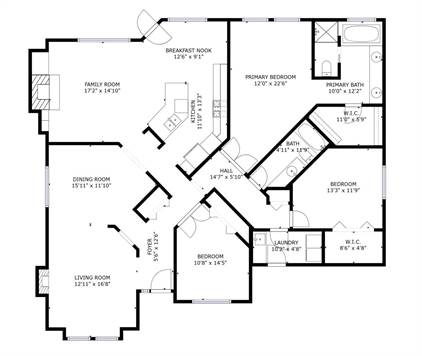 Floorplan - easy living on one level with no stairs!! 