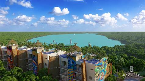 Bacalar Real Estate -Amazing Lagoon view 2BR apartment ! for sale in Bacalar