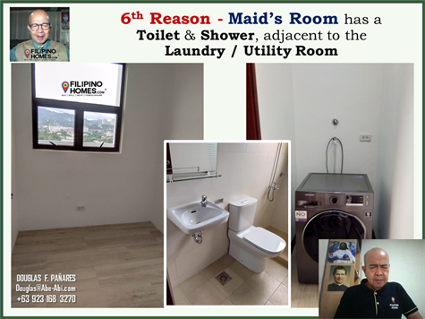10. Maid's Room with Bathroom and adjacent to Laundry/ Utility Room