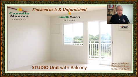 11. Studio with Balcony as delivered