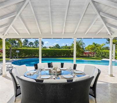 Barbados Luxury Elegant Properties Realty - AL Fresco Dining by the Pool