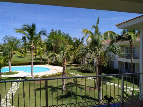 View of pool-grounds from balcony