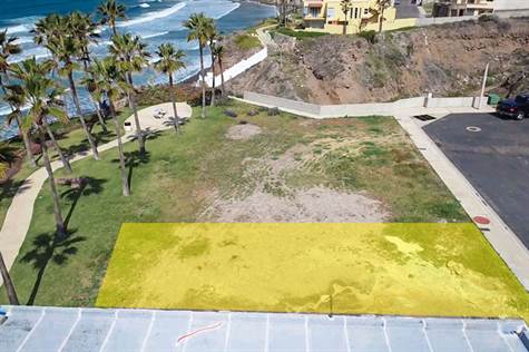 Aerial of Oceanfront Lot