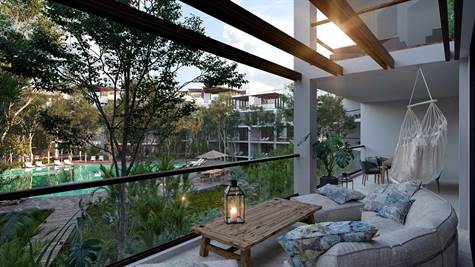 NEW CONDOS FOR SALE IN TULUM Terrace view