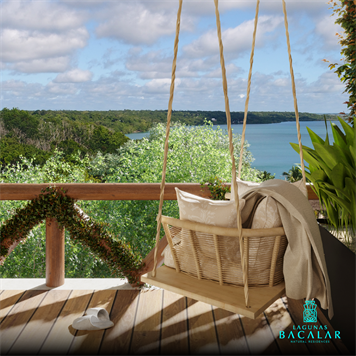 Stupendous ! 2BR Condo with Bacalar Real Estate-Lagoon view for sale in Bacalar