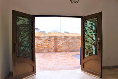 french custom iron doors to patio