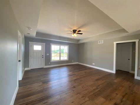 Living Room with engineered hardwood