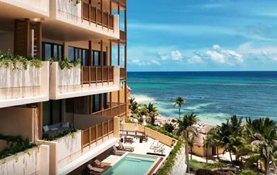 Oceanfront apartment with private pool, 842 m2, luxury condo with amenities, pre-construction., Suite DPC292-1, Playa del Carmen, Quintana Roo