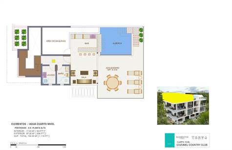Penthouse floor plan private rooftop
