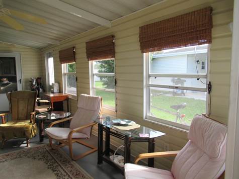 Enclosed side porch