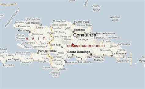 Locator map for Constanza in the DR