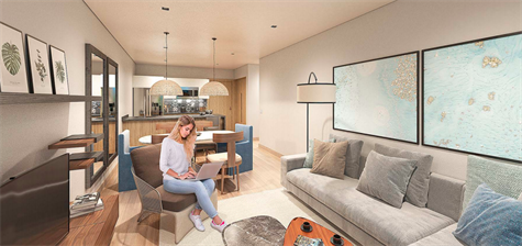 Large APARTEMENT for sales en Playacar fase 2 - living room
