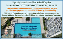 Condos for Sale in Downtown Davao, Davao City, Davao del Sur ₱5,331,220
