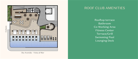 APPARTMENTS FOR SALE IN PLAYA DEL CARMEN-ROOFTOP AMENITIES