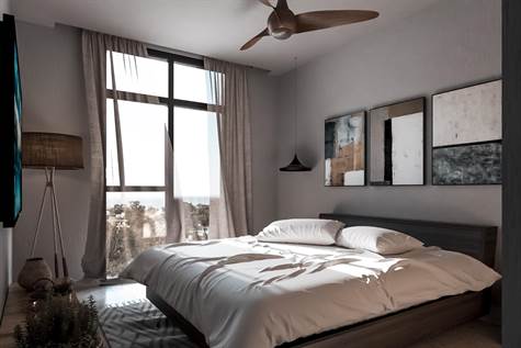 bedroom - Studio with balcony for sale in Cozumel