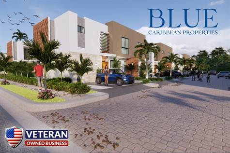PUNTA CANA REAL ESTATE - BEAUTIFUL TOWNHOUSES FOR SALE IN VISTA CANA