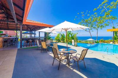 Popular 20-room Boutique hotel /retreat.  Stunning ocean views overlooking the Whale's Tail in Uvita