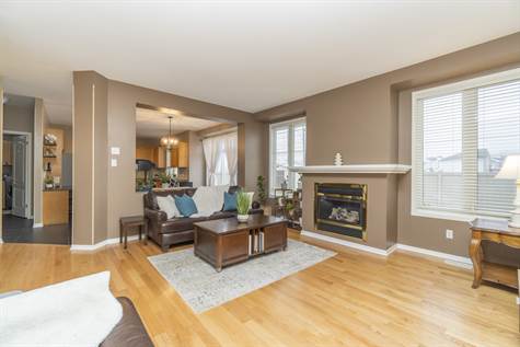 Oversized Family Room is open from the Kitchen w/Gas Fireplace