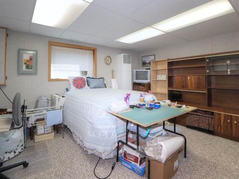Basement bedroom/crafts room
