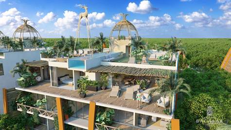 Stupendous ! 2BR Condo with Bacalar Real Estate-Lagoon view for sale in Bacalar