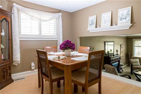 Dining room (former bdrm) overlooks the living room, great for entertaining!