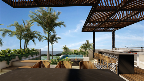 Playa del Carmen Real State- Marvelous Smart Apartment, 4 minutes walking from Caribbean Sea for Sale in Playa del Carmen