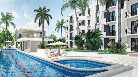 Amazing New Condo with garden in a Gated Community for Sale in Cancun 